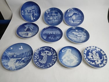 1970th Royal copenhagen mothers day and christmas collector plates