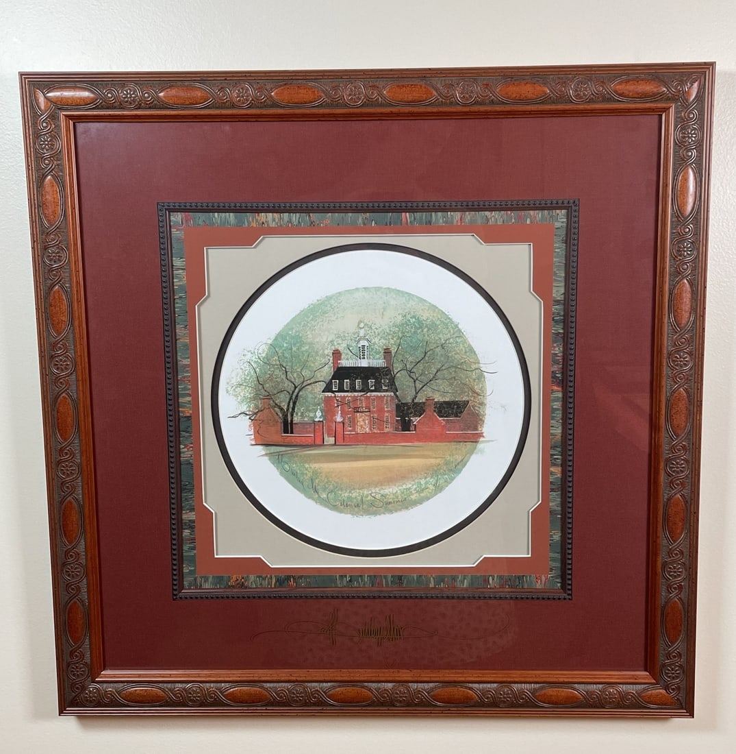 Colonial Summer offset lithograph. 40/1,000 BEAUTIFUL FRAME!