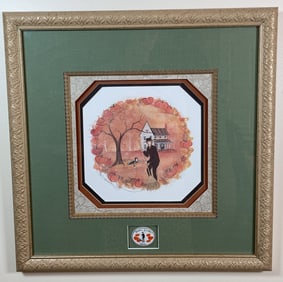 SEASONS OF SUMMER-AUTUMN. RARE SIGNED MEMBER LITHOGRAPH