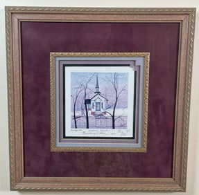WOODLAND CHURCH. OFFSET LITHOGRAPH. 708/1000