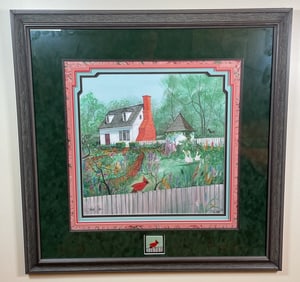 COLONIAL GARDENS SIGNED  LITHOGRAPH. 87/250 RARE!