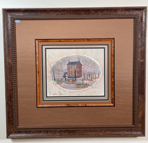 PUMPKINS AT THE MILL. SIGNED LITHOGRAPH.  AP5/25