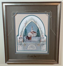 THE HOUSE OF PRAYER.  SIGNED LITHOGRAPH.   991/1,000