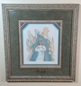 AND THERE WERE ANGELS. SIGNED LITHOGRAPH. 677/3,000