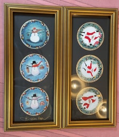 FRAMED P. BUCKLEY MOSS HOLIDAY PLATES