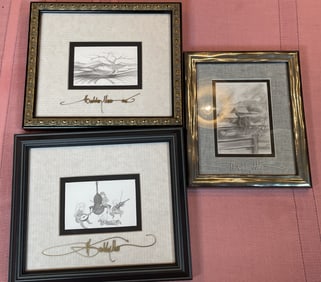 3 SMALL P BUCKLEY MOSS B&W PRINTS