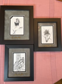 3 SMALL P BUCKLEY MOSS B&W PRINTS