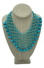 18 pc Vintage Turquoise Hued Costume Jewelry Collection
