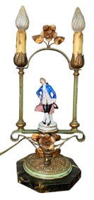 1930s Colonial Revival Boudoir Mantel, Bedside, Lamp