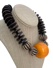 13 pc Exotic Faux Amber and Tortoise Shell, Cinnabar, 1970s Vintage Costume Jewelry Collection