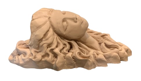 Resting Goddess Handmade Art Pottery Wall Vase Sculpture