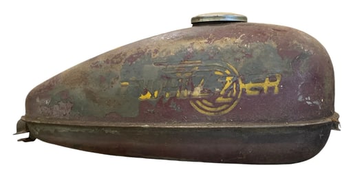 Early Vintage WHIZZER Bicycle Gas Tank and Glass Fuel Filter