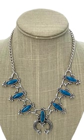 15 pc Azure Blue Vintage Costume Jewelry and Beaded Belt Collection