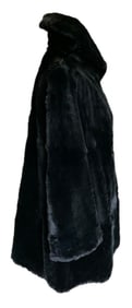 Luxe 1930s A F Schwalbe Toledo Ohio Raven Black Fur Ladies Fine Vintage Fur Coat