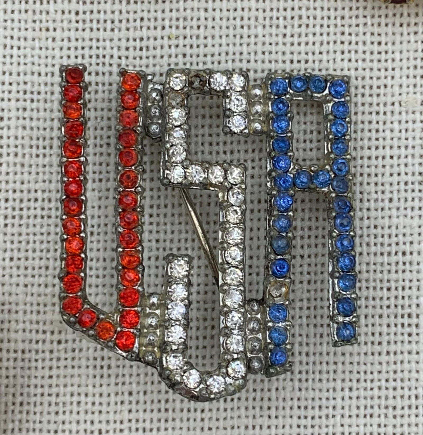 36 pc Vintage Patriotic & Military Red White and Blue Eagle, Flag, USA Jewelry Collection (1 of 10)