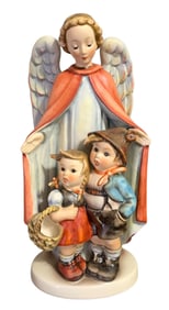 West Germany Goebel Hummel Heavenly Protection Large Angel and Children Figurine