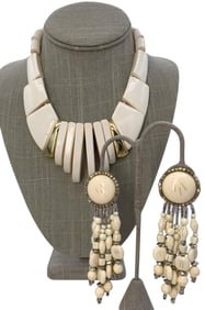 18 pc Vintage 1970s - 80s Glam Lightning Bolt, Geometric and Statement Jewelry Collection