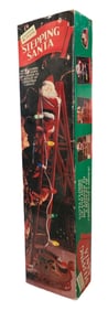 Vintage Stepping Santa Animated Electric Christmas Holiday Decoration with Box