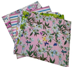 1960s 19 pc New Old Stock Gift Wrapping Paper Collection