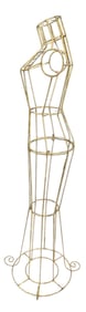 Gilded Metal Empire Waist S Curve Mannequin