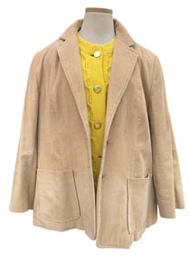SAKS Fifth Ave. Italian Wool Cardigan and Peoples Republic of China Vintage Camel Corduroy Blazer