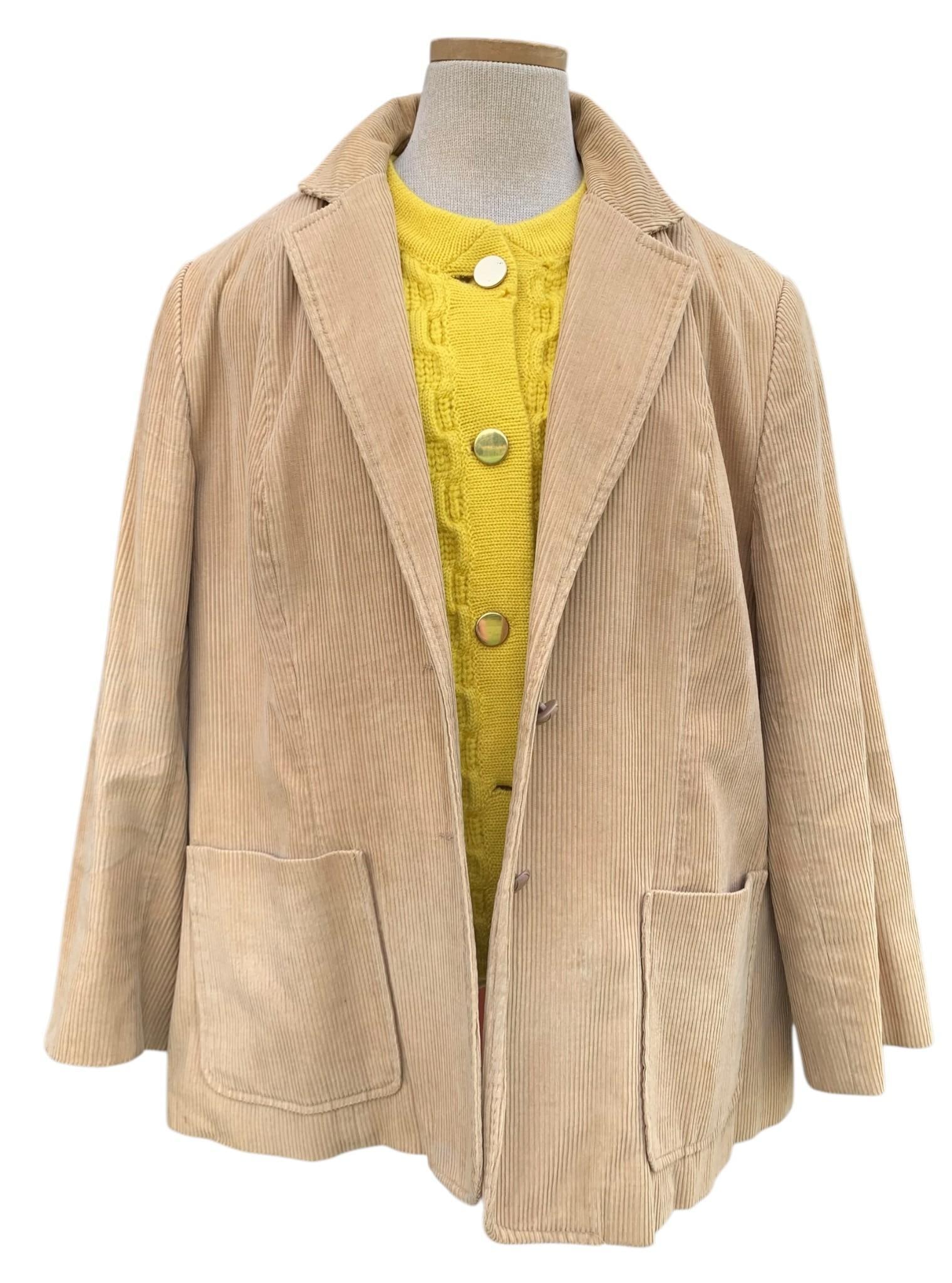 SAKS Fifth Ave. Italian Wool Cardigan and Peoples Republic of China Vintage Camel Corduroy Blazer (1 of 17)
