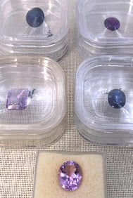 5 Large Carat Unmounted Jewelers Faceted Gemstones