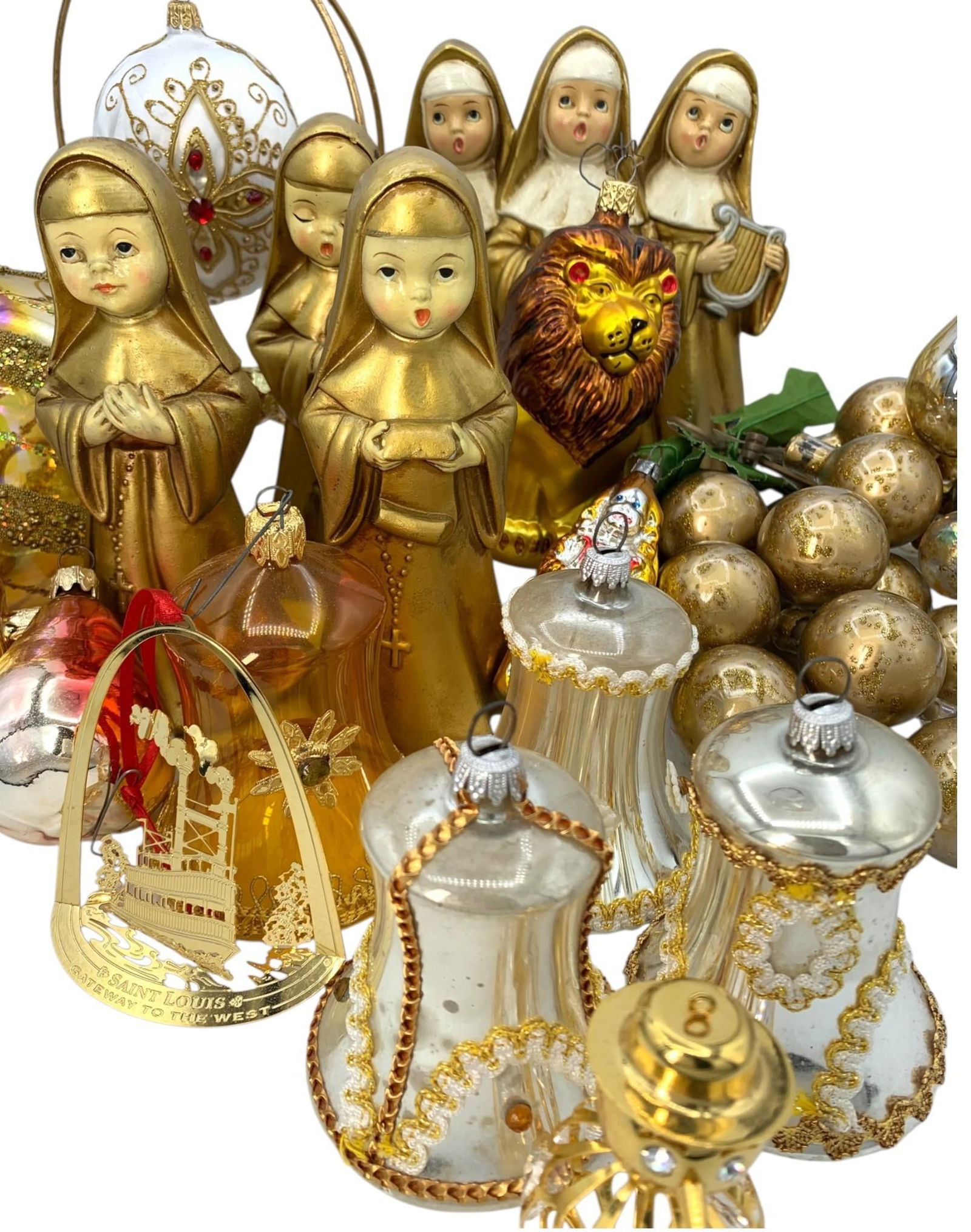 20 pc Vintage Golden Christmas Holiday Decorations and Ornaments (1 of 13)