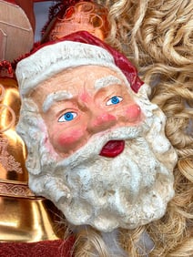7 pc Vintage Christmas Santa Claus Holiday Decorations