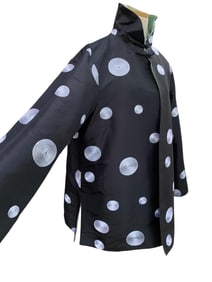 Reversible Embroidered Silk Kimono Jacket in Onyx or Moss