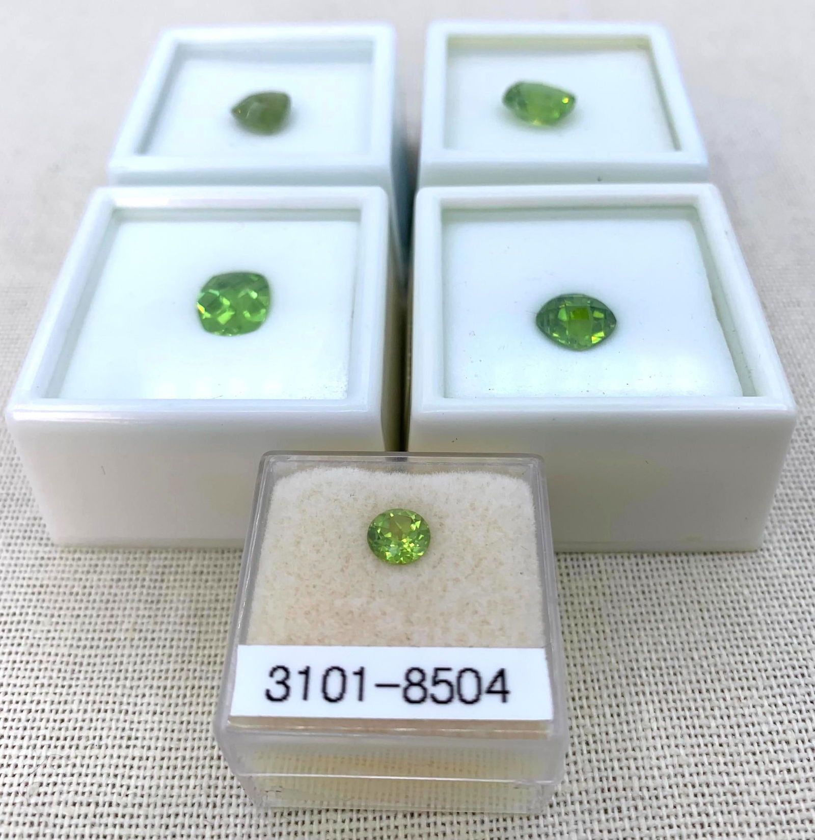 5 pc Faceted Large Carat Chinese Peridot Lime Green Unmounted Jewelers Gemstone Collection (1 of 12)