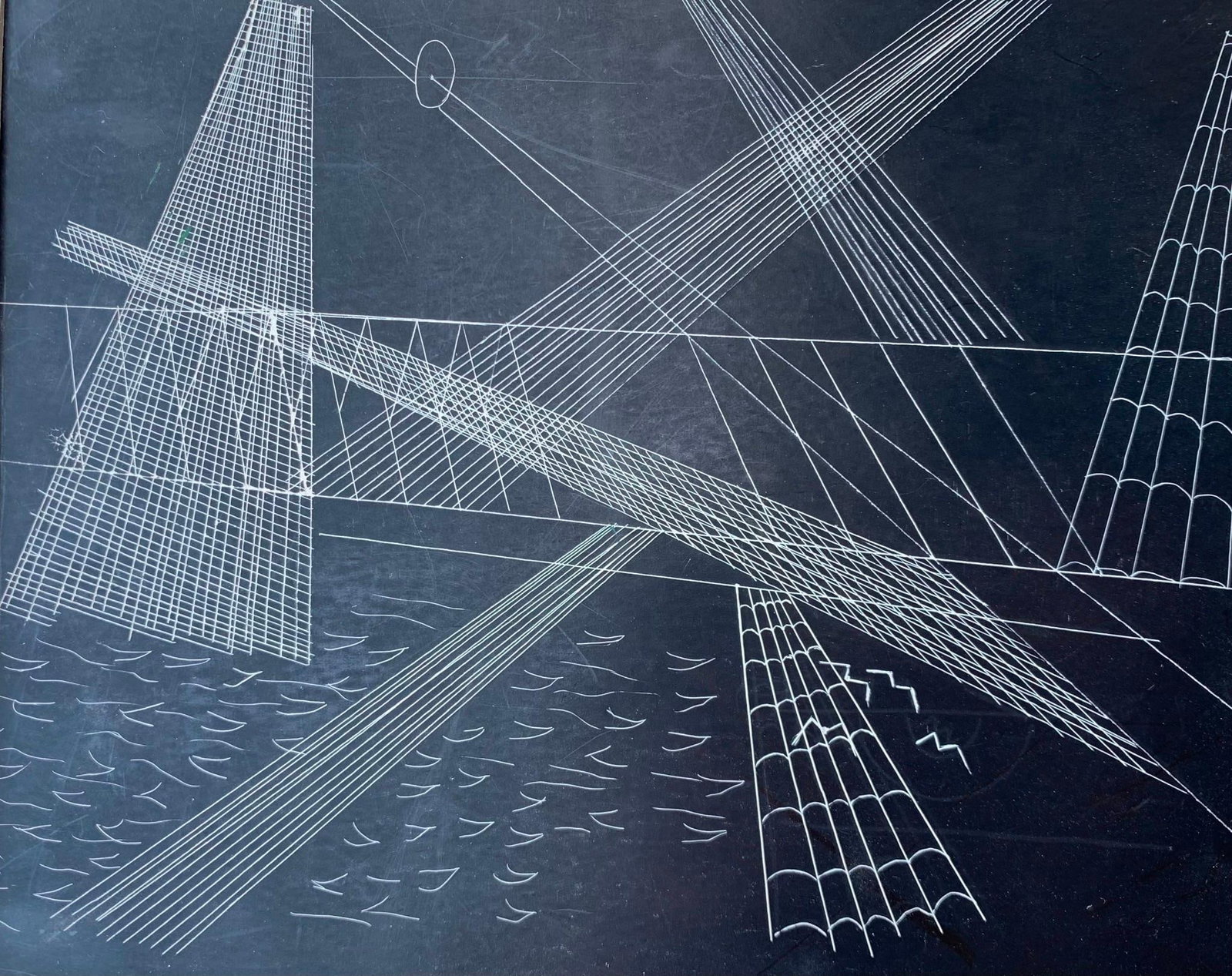 2 Mid Century Halle Bros Art Exhibit Original Student Artwork Ink Drawings (1 of 6)