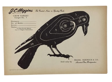 190 pc J C Higgins Ammunition Advertising Vintage Sears Roebuck and Co Animal Paper Shooting Targets