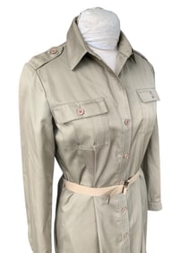 Vintage Harve' Benard Military Style Khaki Shirtdress