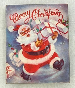 24 pc New Old Stock Vintage 1950s Christmas Cards and Envelopes in an Early Storage Box