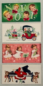 24 Vintage New Old Stock 1960s era Christmas Cards in the Box
