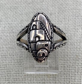 Carolyn Pollack Southwest Pueblo Sterling Silver Native American Indian Crafted Ring