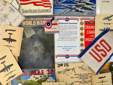 21 pc Vintage Military Ephemera and Collectibles Collection