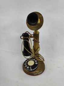Brass Candlestick Rotary Phone