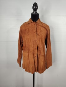 Beged-Or Suede/Leather button up blazer made in Isreal