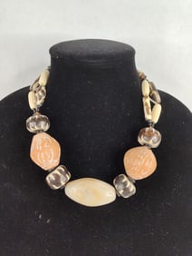 Artisan Made African Stone & Wood Necklace