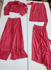 Arline Burks Gant fashion designer to Hollywood personal Onyx line red silk suit set