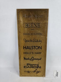 High End Designer Brass Plaque