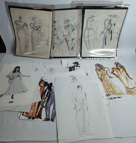 Official Artist Signed Professional fashion designer Sketch work of various artists