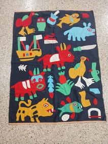 African Fon Applique Benin from Dahomey Africa Textile hand sewn banner