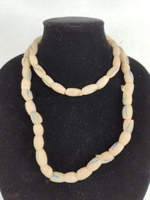2-Large Powdered Glass African Trade Beads