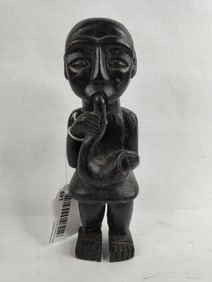 African art from the Luba people of DR of the Congo hand carved wood Luba figurine