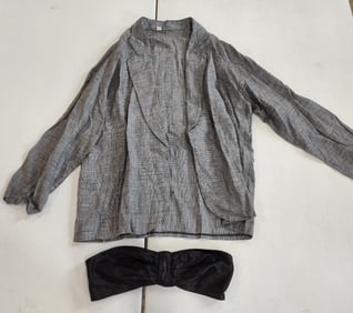 Arline of Beverly Hills designer Blazer with Leather Bandeau