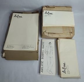 Arline Burks Gant Costume Designer Portfolio cards, envelopes and letterhead stationary NOS