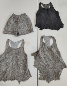 Arline Burks Gant Hollywood Fashion designer line zebra print custom shorts / tops